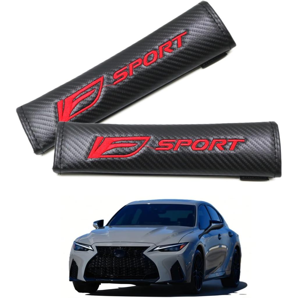 KAELTHAS 2 ชิ้นรถที่นั่งเข็มขัด Pad ใช้งานร่วมกับ F-Sport IS250 IS300 IS350 IS500 คาร์บอนไฟเบอร์ดูรถ