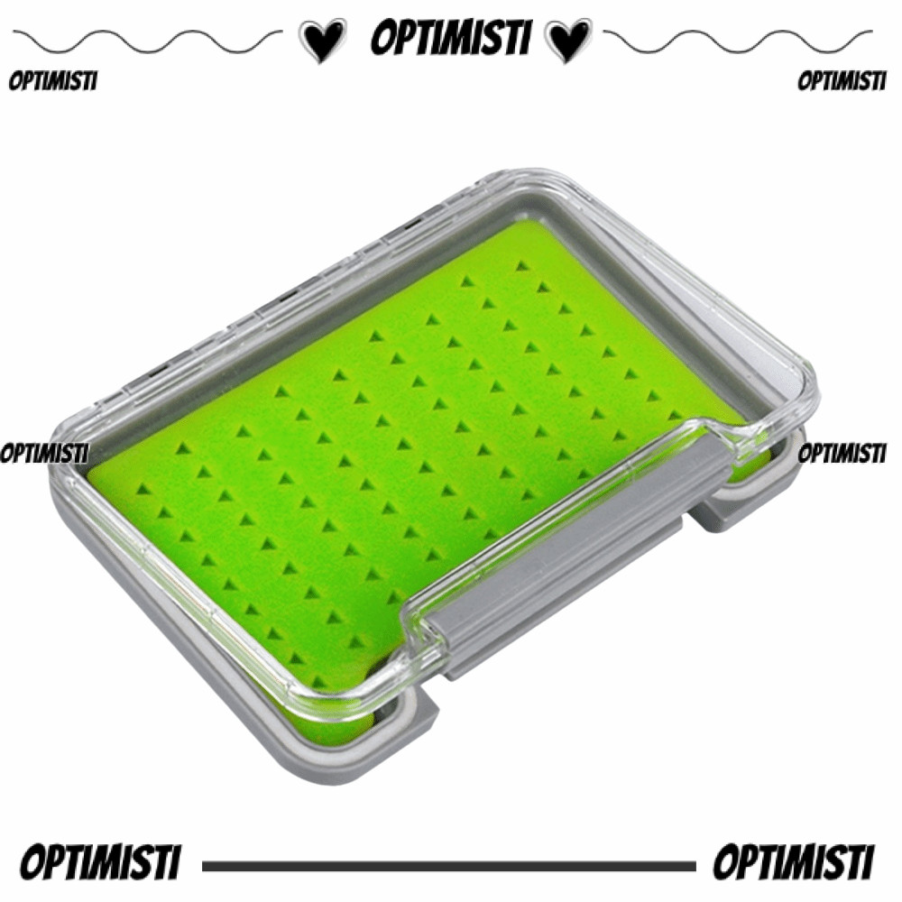 OPTIMISTI 2PCS Fly Fishing Box, ฝากันน้ํา Fly Storage , ทนทานน้ําหนักเบา Super Slim Box Fly Fishing