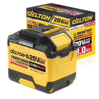 DELTON แบตเตอรี่ลิเธียมไอออน 20V สายชาร์จ แท่นชาร์จ Duo Charger ใช้ร่วมกับผลิตภัณฑ์ DELTON Power Share กลุ่ม UltraFlex