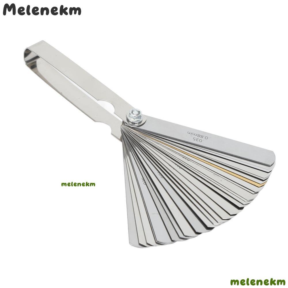 MELEN 2 ชิ้น Feeler Gauge ชุด, ทองแดง 32 ใบมีดเรียว Feeler Gauge, ทนทานเมตริกและ Imperial Filler Gau