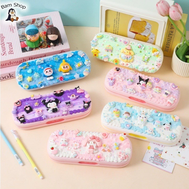 ✨🎊แพ็ควัสดุ DIY กล่องดินสอ กล่องเครื่องเขียนครีมหมากฝรั่ง แฮนด์เมด สําหรับใส่เครื่องเขียน ของขวัญสําหรับเด็ก
