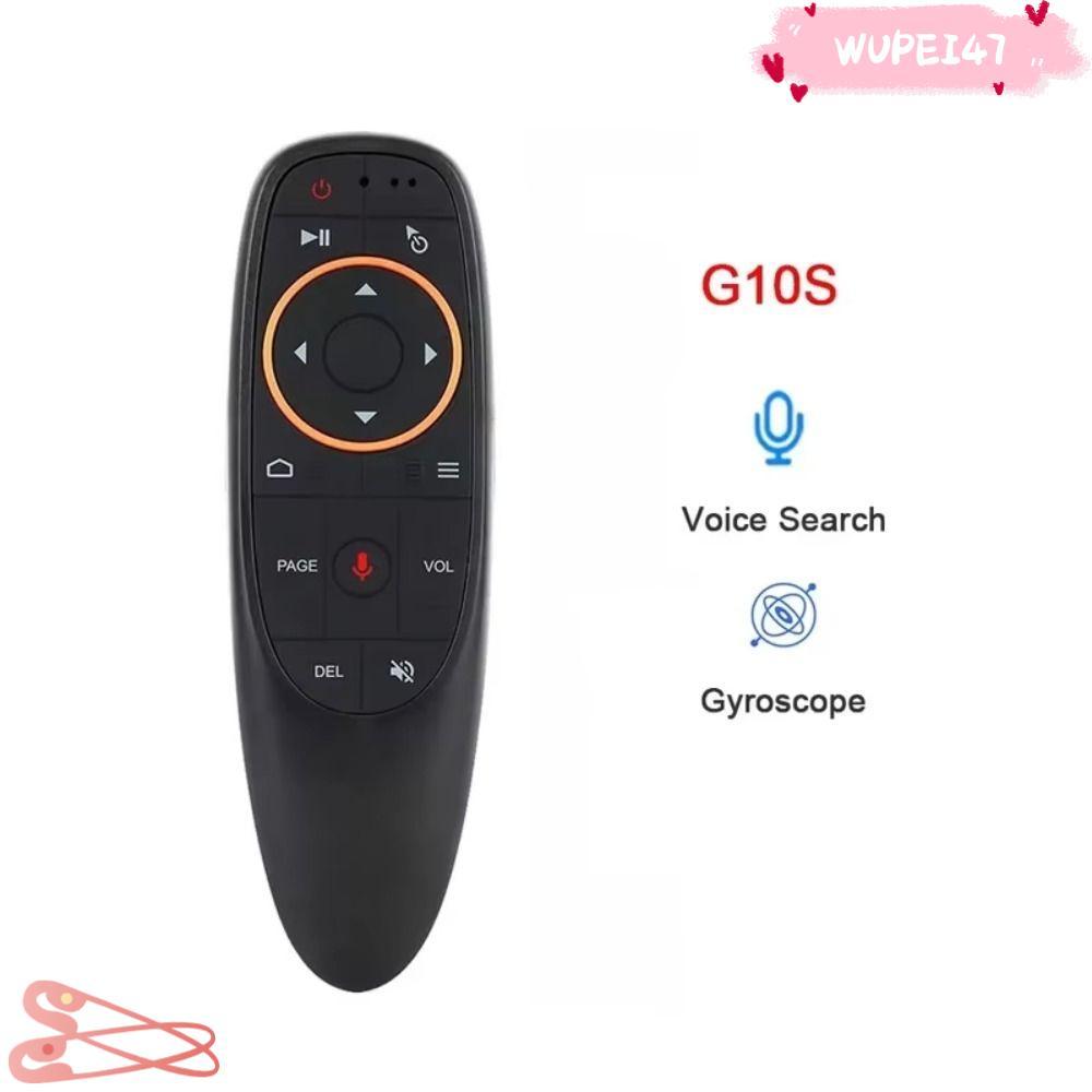 WUPEI47AD รีโมทคอนโทรลด้วยเสียง, G10S Air Mouse Voice Command 2.4G รีโมทคอนโทรลไร้สาย, ทนทาน Univers
