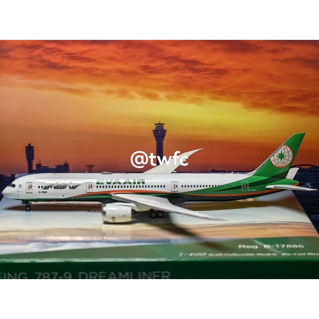 NG NGmodel EVA Air EVA AIRB787-9 B-17885 1: 400 วัดตาข่าย Flawless Boeing 787 789 No ng Integral การ