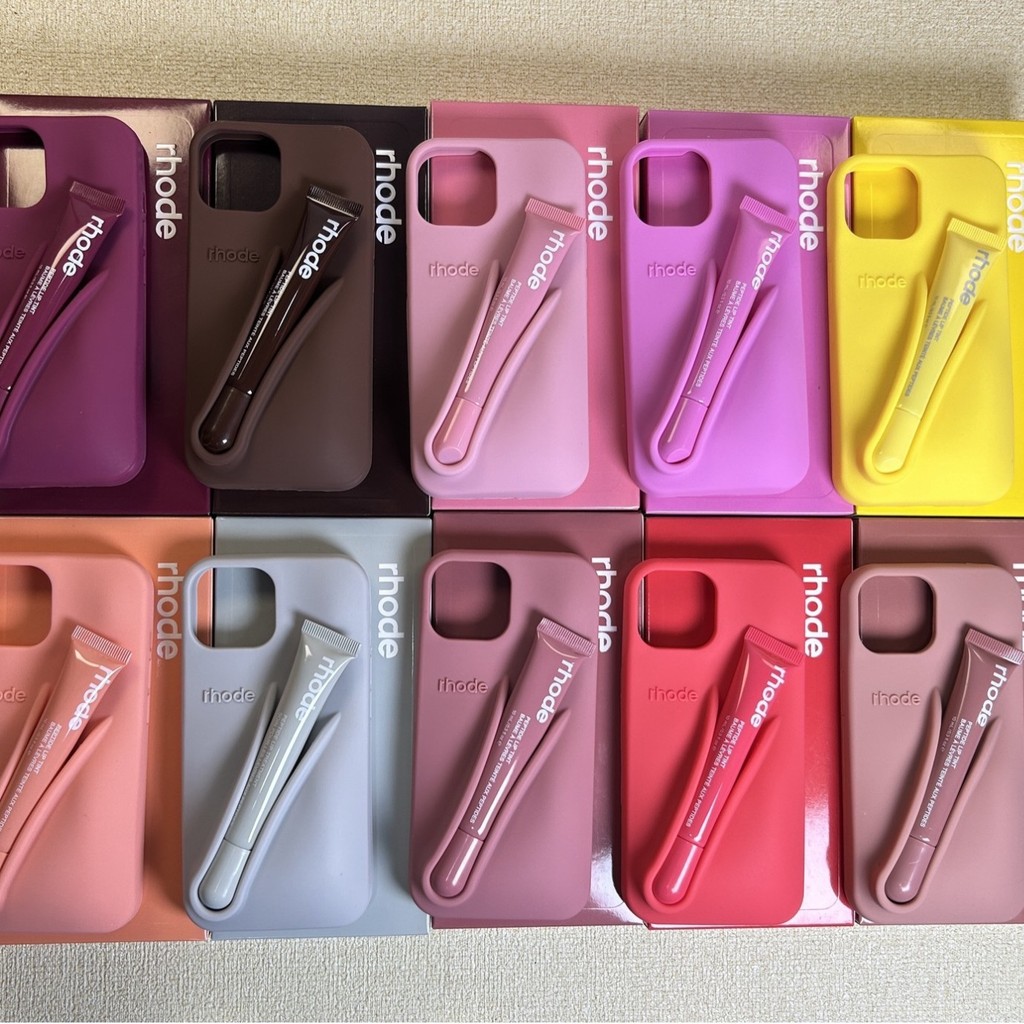 Rhode Same Style Lip Gloss Silicone เหมาะสําหรับ 17 Phone Case Unique Simple 16pro Soft Case I7CO