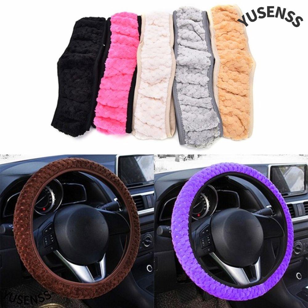 YUSEN 1 ชิ้นมุกกํามะหยี่หลายสีทําด้วยผ้าขนสัตว์ยานยนต์ภายในยาวตุ๊กตาขนสัตว์อบอุ่นฤดูหนาว