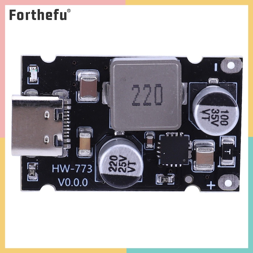 ★ ฟอร์ธีฟู ★  PD65W Fast Charger Type-C อินเทอร์เฟซ USB ชาร์จแผงวงจร 5V 9V 12V 20V