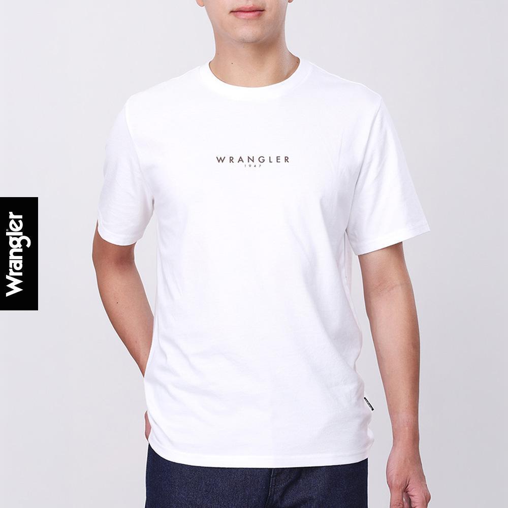 WRANGLER เสื้อยืดแขนสั้นผู้ชาย Regular รุ่น WR F126MTSSF02  สีครีม