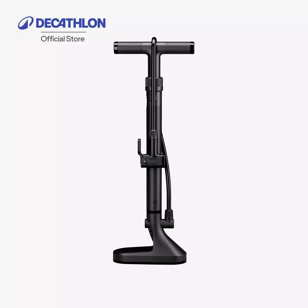 Decathlon Bike Floor Pump 100 ที่สูบลมจักรยานตั้งพื้นรุ่น 100 - Black