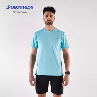 Decathlon Kiprun Run 500 Men'S Breathable Running T-Shirt เสื้อยืดผู้ชายใส่วิ่ง รุ่น Kiprun 500 Dry - Blue