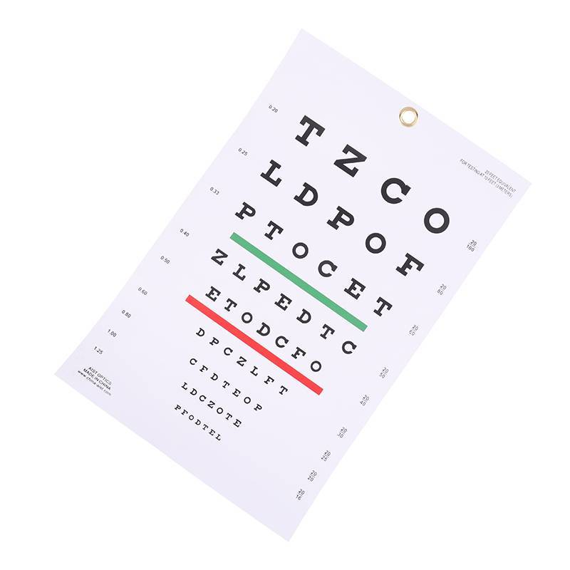 BJA พรีเมี่ยม Slenlen Eye Chart แผนภูมิผนังพลาสติกกันน้ํา Snellen Charts สําหรับการสอบทดสอบดวงตา BJA