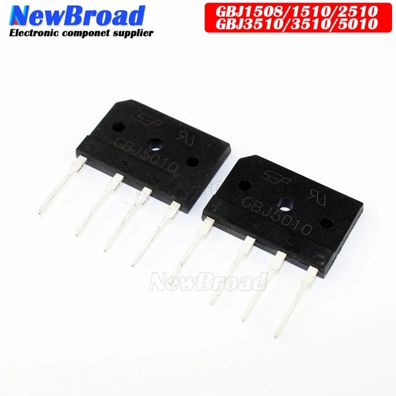 1-5PCS GBJ1508 GBJ1510 GBJ2510 GBJ3510 GBU3510 GBJ5010 เตาแม่เหล็กไฟฟ้าสะพานกองแบนสะพาน DIP4 4-pin R