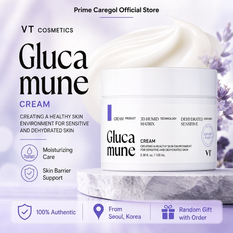 VT Cosmetics Glucamun Cream 100ml Moisturizing Tube สกินแคร์เกาหลี Daily Beauty Care K Beauty ส่งจากเกาหลี
