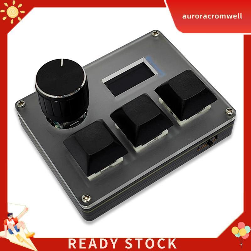 In Stock 3-Key Wired Custom Keyboard Blue Switch OSU Gaming Keyboard with Knob Screen RGB Copy Paste