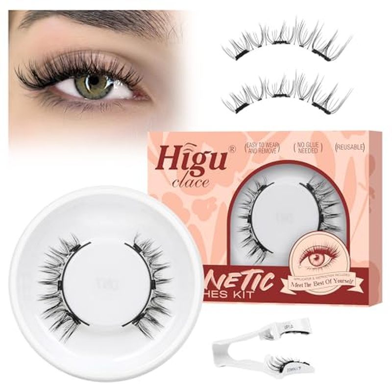 Higu clace Magnetic Eyelashes with Applicator Soft Magnetic Eyelashes (XYT-N04)