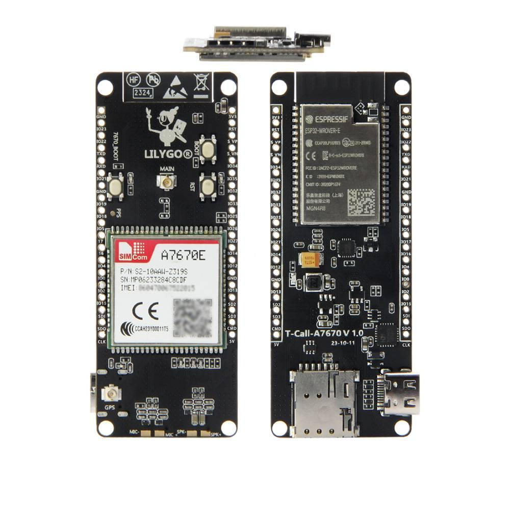 เลโก้ ®     T-Call A7670 4G 2G ESP32 บอร์ดพัฒนา A7670E LTE GSM โมดูล