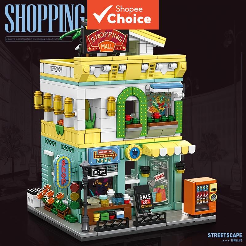 Sembo Block City Street View ชุดบล็อกตัวต่อห้างสรรพสินค้าซูเปอร์มาร์เก็ต, โมเดลร้าน Streetscape, ของ