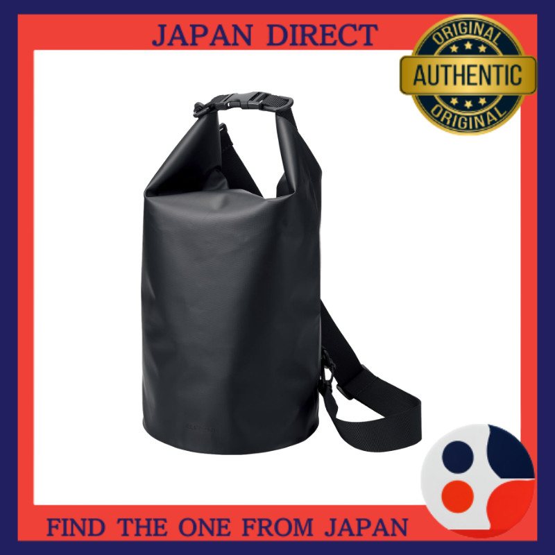 ELECOM Waterproof Bag Dry Bag Drum Type 10L Dustproof Sea Gym Fishing Camping Black [JAPAN DIRECT]