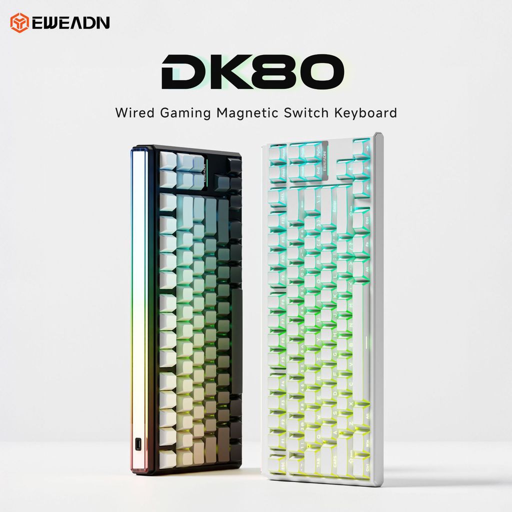 [Cross-Border] Forewalker DK80 Gaming Magnetic Axis Keyboard ที่กําหนดเอง 84-Key RGB Mechanical Keyb