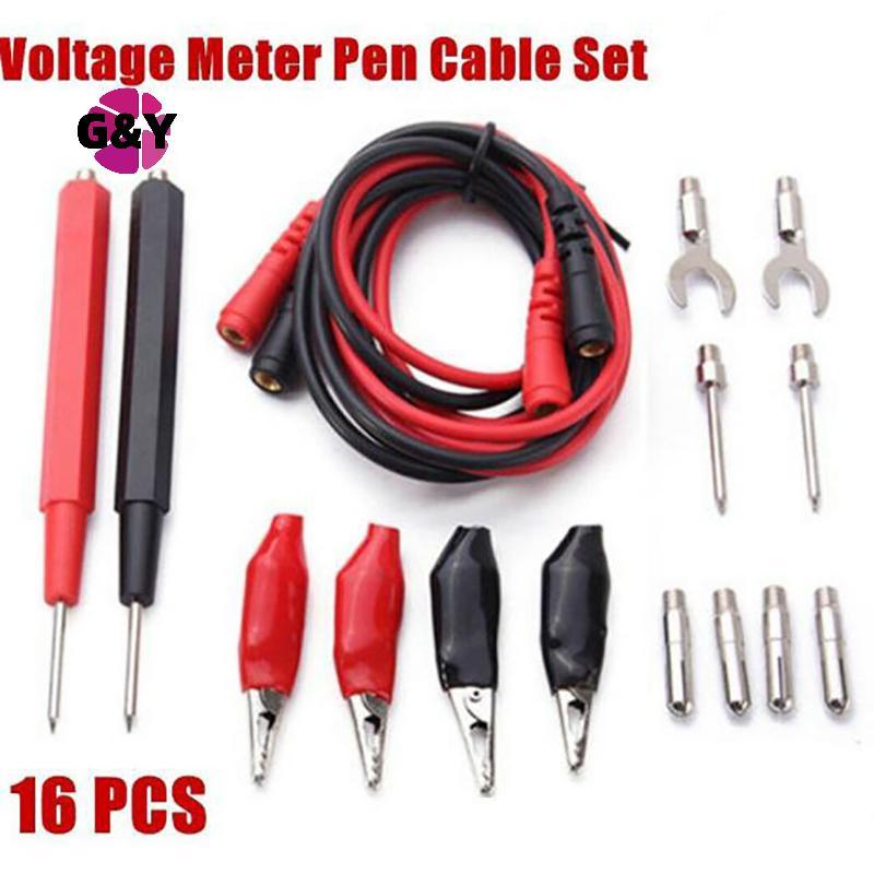 G&Y 16 in 1 Digital Multimeter Test Leads Probes Volt Meter Cable Clip จระเข้