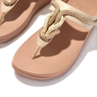 FITFLOP COMM-FINO CRYSTAL-CORD TP รองเท้าแตะแบบหูหนีบผู้หญิง รุ่น FQ3-A20 สี STONE BEIGE