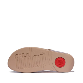 FITFLOP LULU SEQUIN TOE-POST SANDALS รองเท้าแตะแบบหูหนีบผู้หญิง รุ่น JF3-B41 สี BEIGE