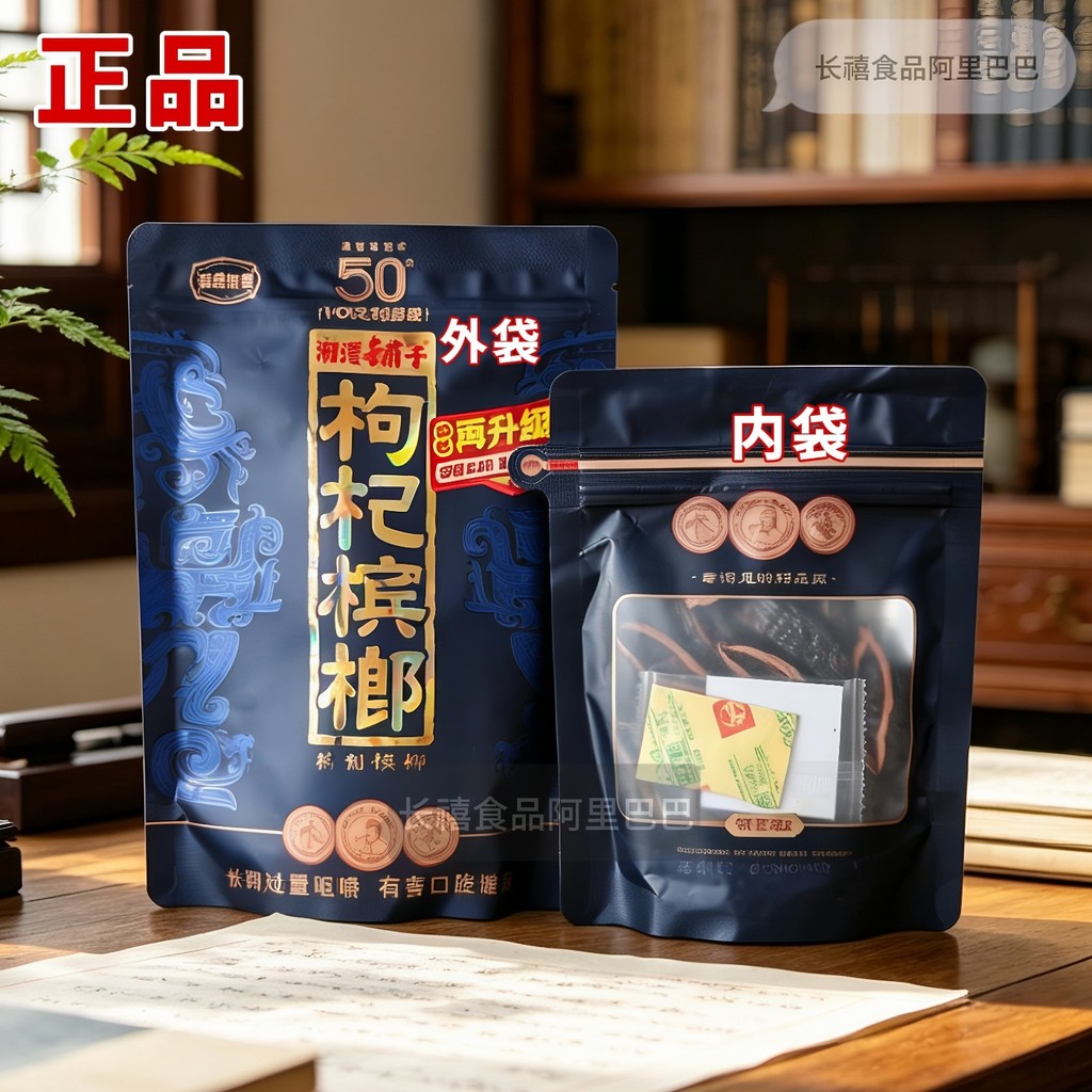 Wolfberry สีม่วง Qi Donglai หมาก 50 กระเป๋าด้านใน Nude กระเป๋า Xiangtan Shop 100 Wolfberry Ice Wolf 