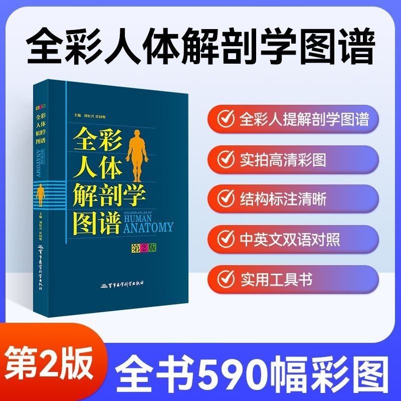 Atlas Anatomy Full Color Ergonomic Atlas Full Set Illustrated Book Medical Student Book Reference Bo