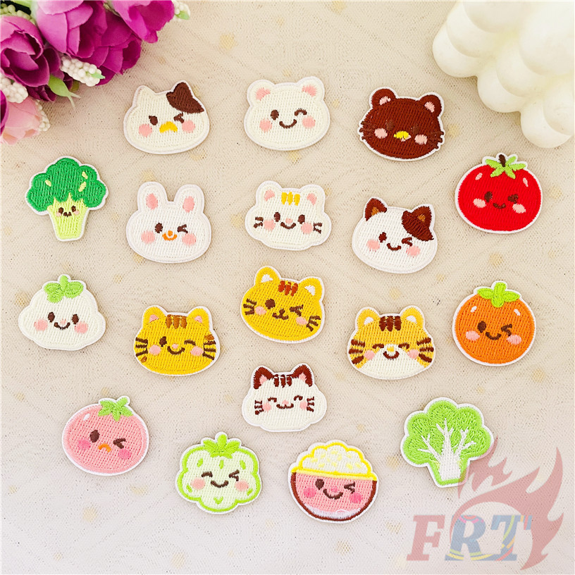 ※ แพทช์สติกเกอร์กาวในตัวผลไม้รูปสัตว์อิโมจิการ์ตูน ※ 1 ชิ้น DIY Fashion Patch