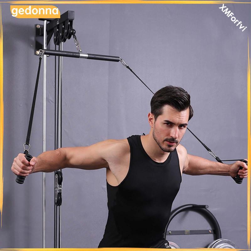 [gedonna] Triceps Rope with Straight Bar, Cable Machine for Strength Training, Accessories for Vertical Pull Machine