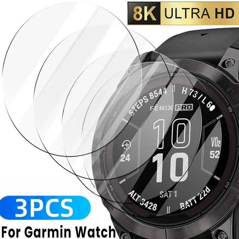 1‐3PCS HD ฟิล์มกระจกนิรภัยใสสําหรับ Garmin Fenix 8 7X 7S 7 6X 6 6S Pro Solar Sapphire Flagship 5X 5 5S Plus 3 HR E 47 มม.Chronos สมาร์ทนาฬิกากระจกใสป้องกันหน้าจอ