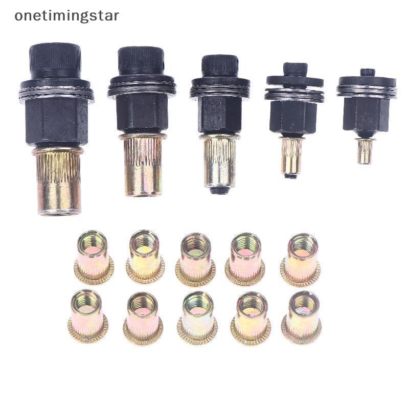 Onetimingstar 11 ชิ้นคู่มือ Riveter Nut เครื่องมืออุปกรณ์เสริมสําหรับถั่ว M3 M4 M5 M6 M8 M10 M12 ง่ายติดตั้ง Hand Rivet Nut OMS