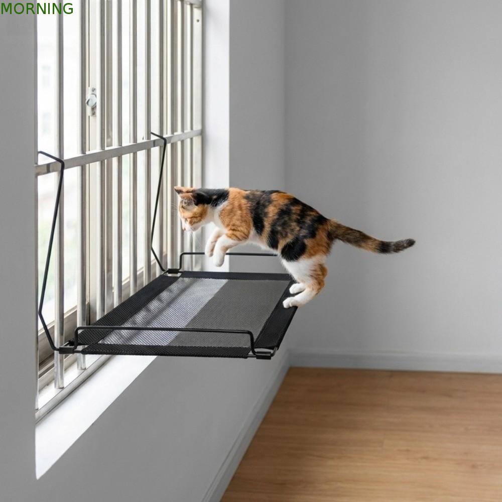 MORNING Cat Window Hammock, พับตาข่ายระบายอากาศแมวแขวนเตียง, Creative Stable ไม่มี-punching ทนทานสัตว์เลี้ยงหน้าต่าง Perch ระเบียง