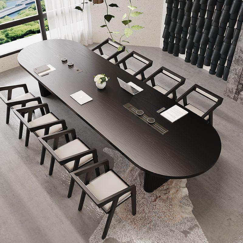 Solid wood large table, workbench, conference table, light luxury office desk, reception table and c
