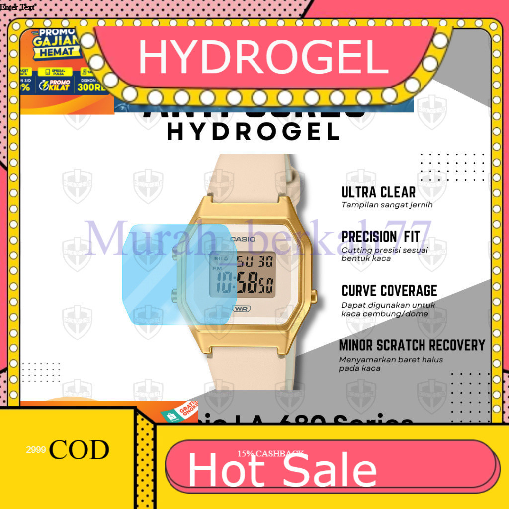 HYDROGEL ไฮโดรเจลป้องกันรอยขีดข่วนสําหรับ Casio LA680 LA 680 LA-680wa