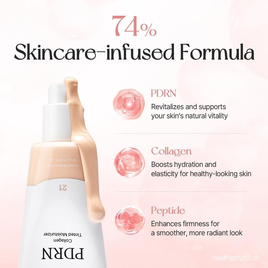 MixsoonPDRNCollagenTintedMoisturizer-care-InfusedBasewithRicePDRN&Peptides,24HVibrantGlow&LuminizerH