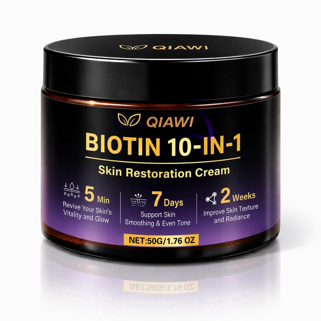 QIAWI Biotin 10-in-1 ครีมบํารุงผิวสําหรับใบหน้าและคอ,50g QM4N