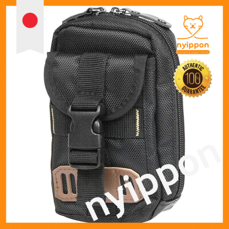 SK11 Tool Pouch with Carabiner - Black, 110x170x70mm - for Tools and Smartphones
