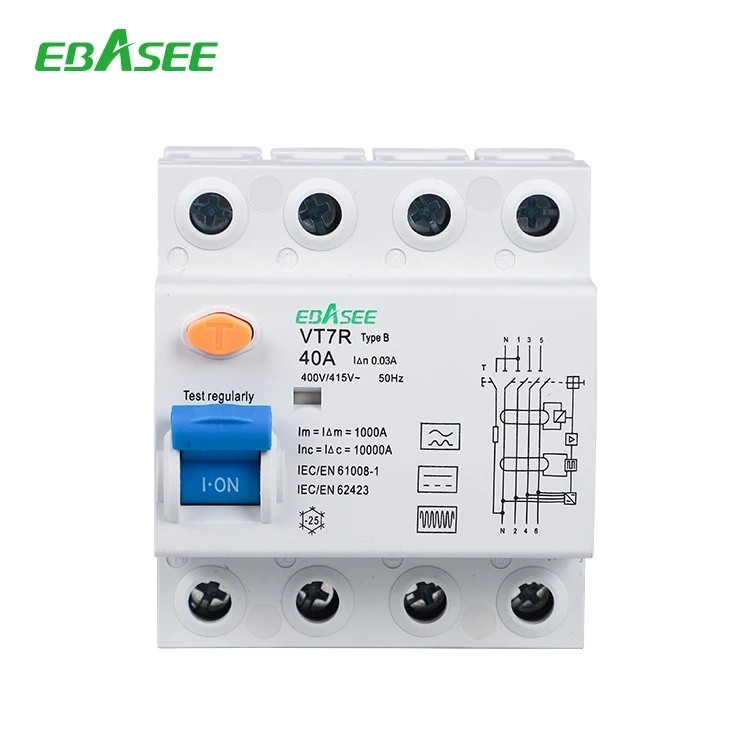 VDN4 EATESEE Type B Residual Current Circuit Breaker 2P 4P 25/32/40/63A RCCB