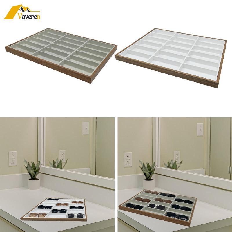 [Vaveren] Sunglass Organizer ถาดสําหรับผู้หญิงผู้ชายตกแต่งเครื่องประดับคอลเลกชันแว่นตาสําหรับตู้เสื้