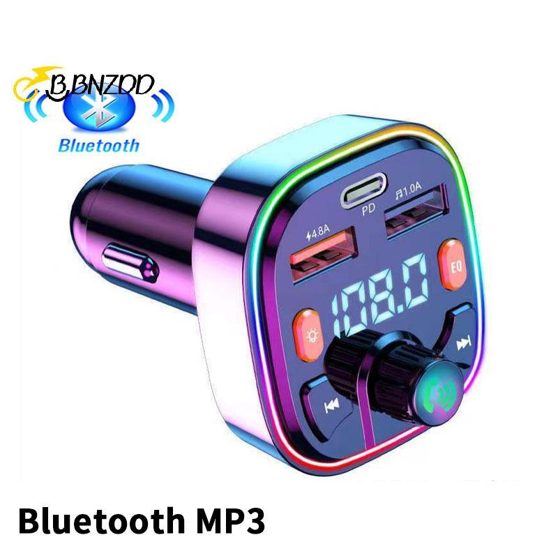 [BBNZDD] ที่ชาร์จแบตในรถ True 3.1A พอร์ต USB คู่ PD FastCharging MP3 เพลง TF Card U Disk AUX Player 
