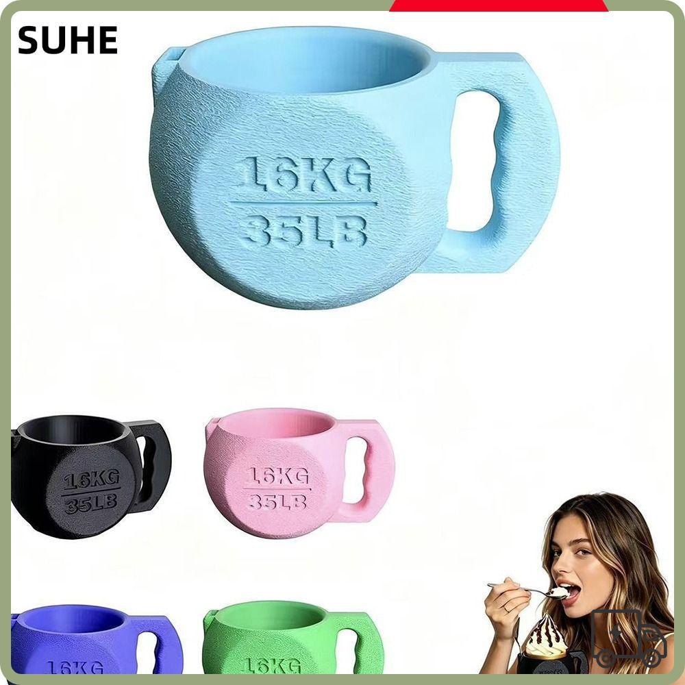 SUHE Kettlebell ที่วางไพน์ไอศกรีม, พิมพ์เย็นป้องกันมือไอศกรีม Pint Holder ถ้วย, ฉนวนกันความร้อน NonS