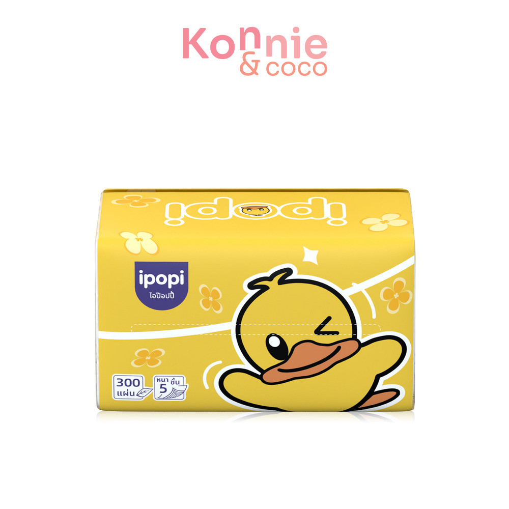 Ipopi Air Tissue 5ply [60 Sheets x 24pcs] กระดาษทิชชู่เช็ดหน้า ไอป๊อปปี้ หนา 5 ชั้น ซึมซับน้ำได้ดี.