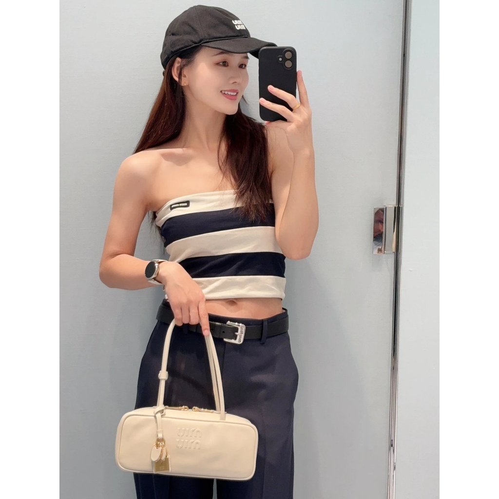 1: 1 Scale 丨 M1u Logo Color Matching Stripes Layered Tube Top Single Wear Layered All-Match Style