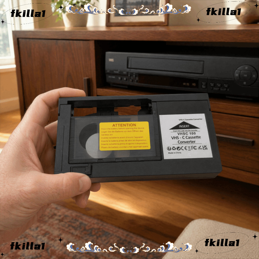 FKILA สําหรับ VHS สําหรับ VHSC CASSETTE Converter, กลไกมอเตอร์ One Key Control กล้องวิดีโอ CASSETTE 