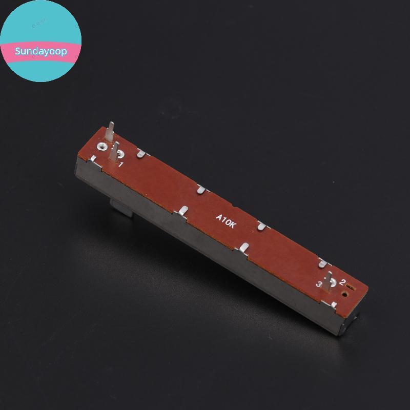 Sund 88 มม.3-Pin Single Potentiometer A10K B10K ตรงสไลด์ Potentiometer Mono Channel Mixer Fader Stro