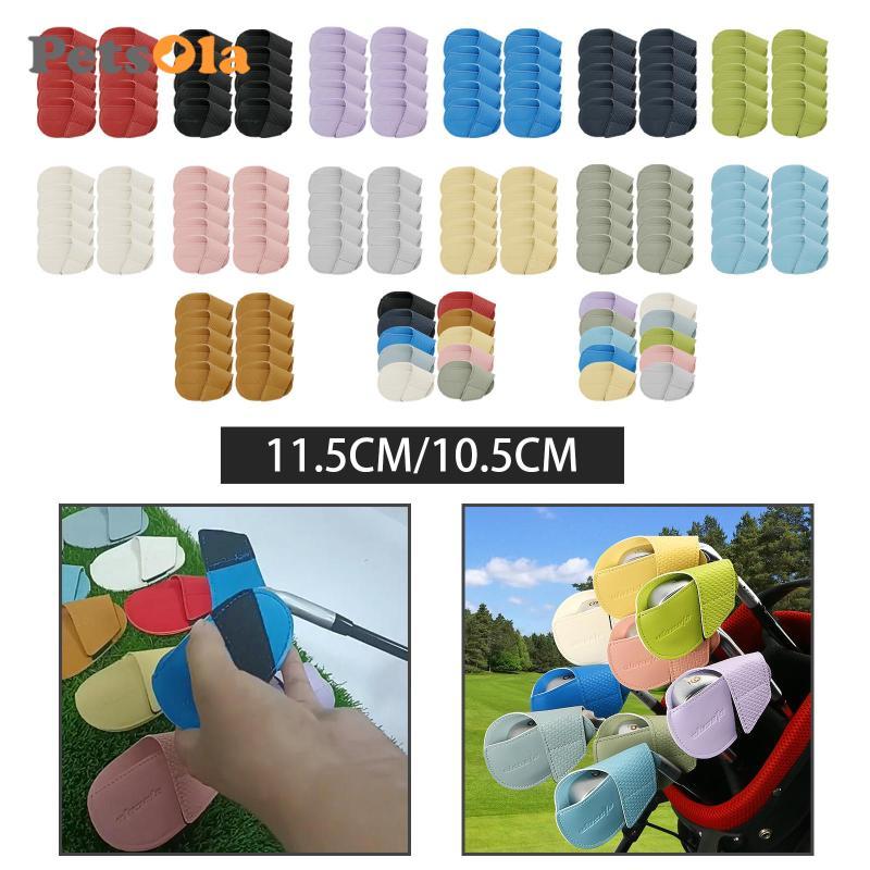 [Koolsoo2] 10x Golf Iron Headcovers, Golf Iron Headcovers, Portable PU Leather Iron Protective Headc