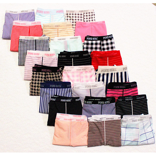 4 ชิ้นจัดส่งฟรี ~ PINK GIRL Striped Series Milk Silk Ice Silk Smooth Quick-Drying Seamless GIRL Boxe