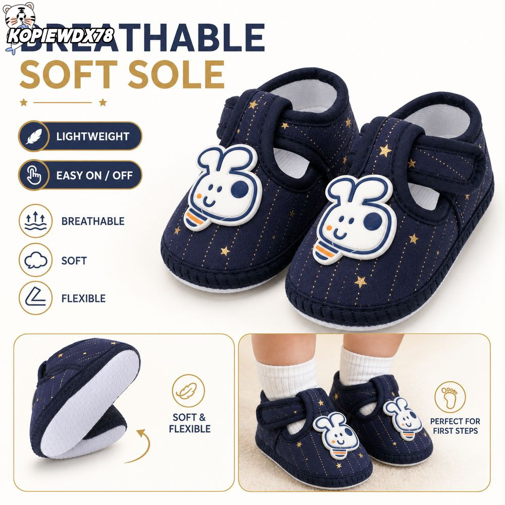 KOPIEWDX78MN First Walker Shoes, Anti-slip Soft Sole Infant Walker Shoes, Cute Cartoon Dog Shoes Bab