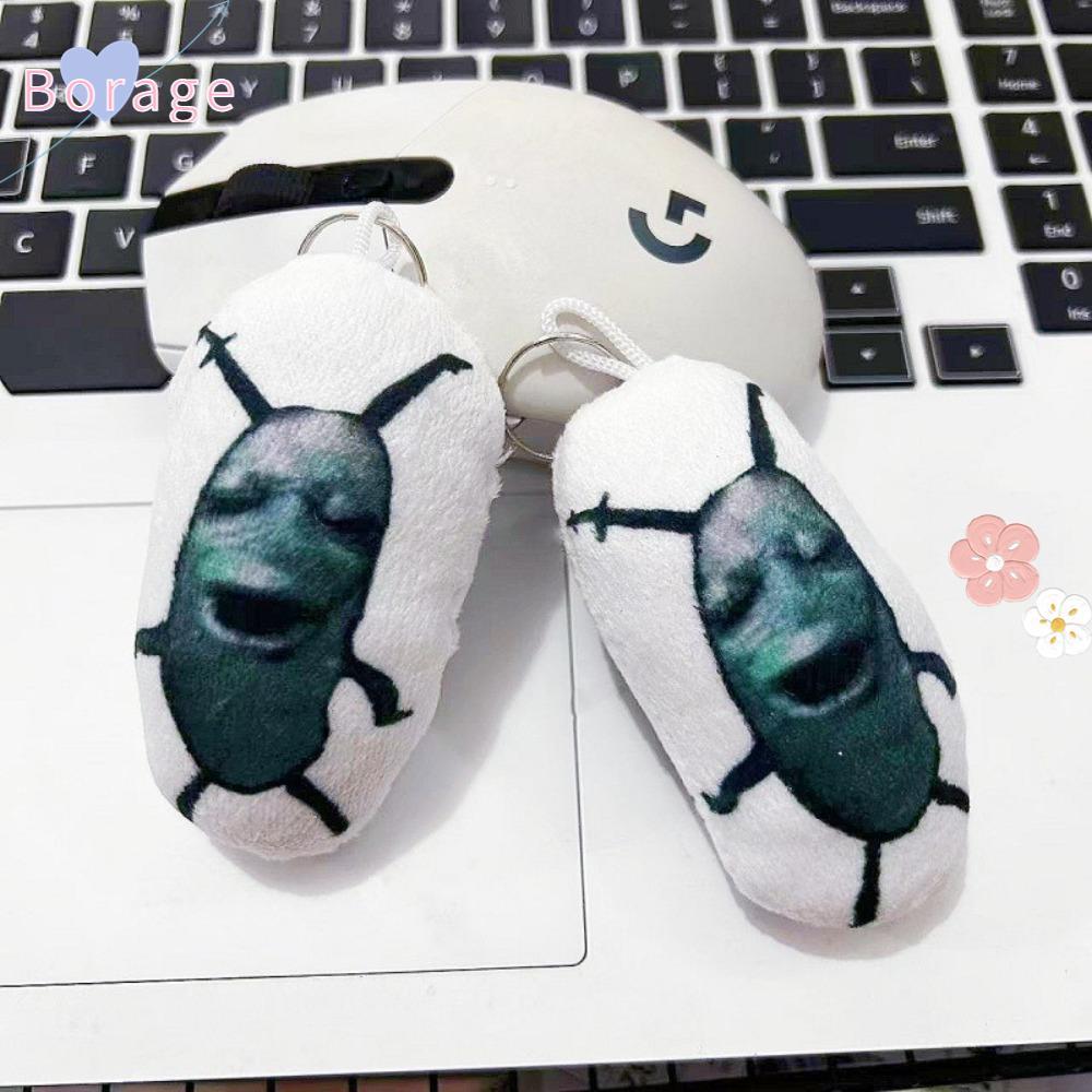 BORRAONE พวงกุญแจ, Widget ตลก Meme Plush Squeak จี้, Creative Cursed Plankton 8 ซม.เสียงจี้เด็ก