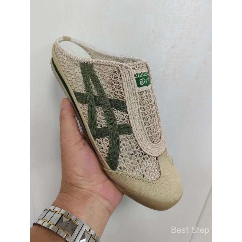 Onitsuka Mexico 66 รองเท้า Clogs สีเขียวสีเบจ ZFTMจัดส่งจากจีน 03SQ 33AO 5JGD